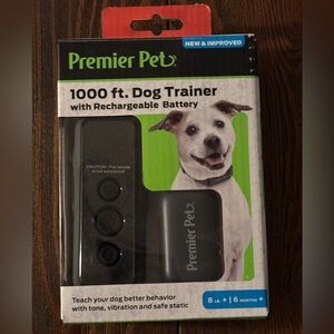 Premier Pet 1000 Ft Dog Trainer Rechargeable Battery Corrects Unwanted Behaviors